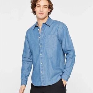 Club Monaco Blue Denim Button Down Shirt